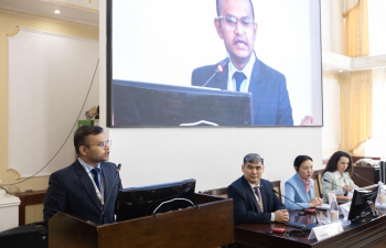 Consul General of India, Mr. Siddarth Gowrav at ‘India - Russia’ interregional dialogue of The 5th Northern Sustainable Development Forum in Yakutsk, Republic of Sakha(Yakutia)